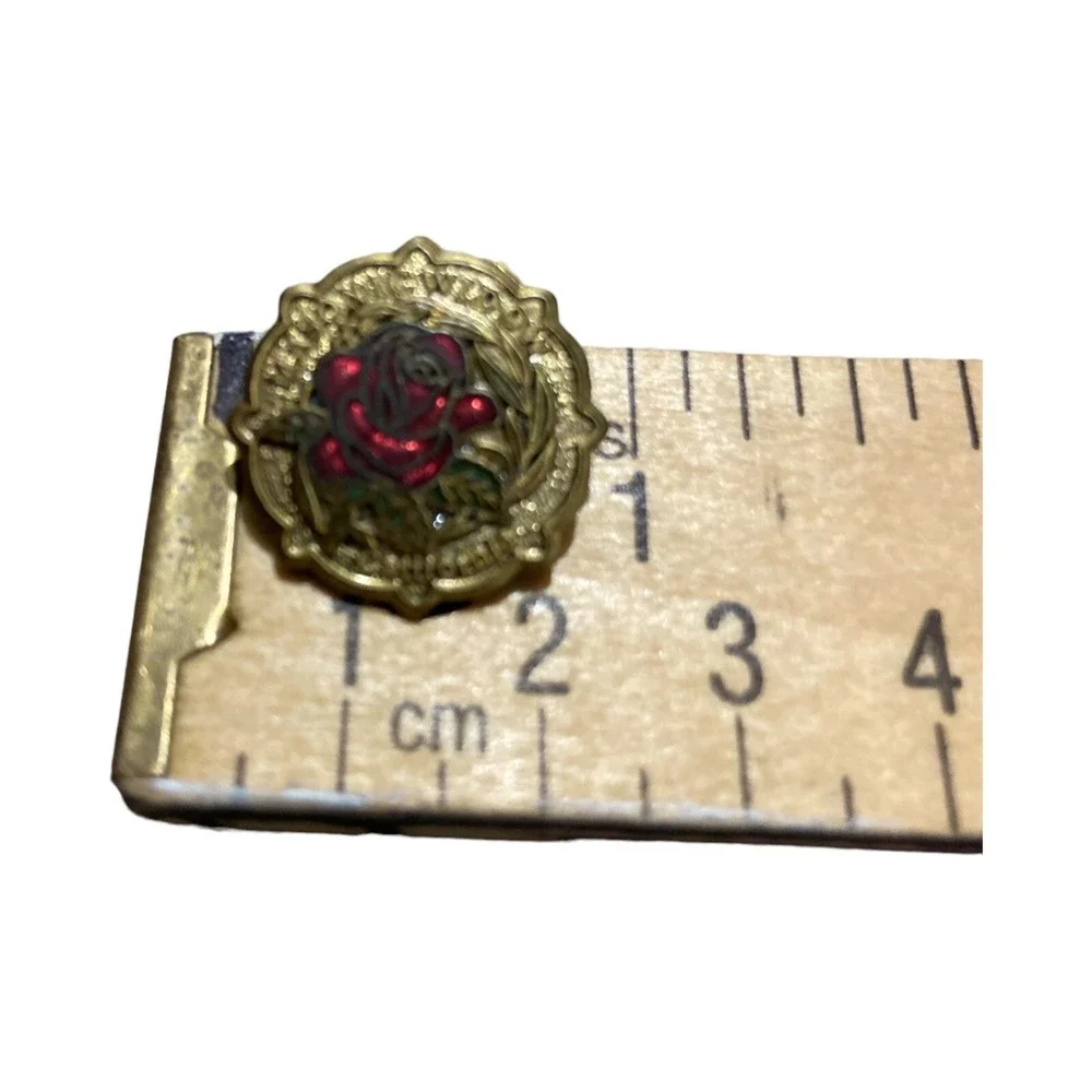 Vintage Freemason Masonic Widow California Pin Masons Homes Rose‎ Lapel